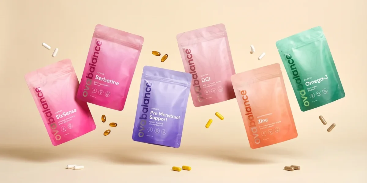 6-pack — lineup suplementów, ujęcie w układzie lifestyle | OVEA